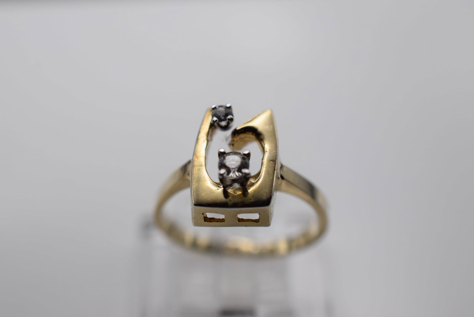 double stone 1970's Ring Vintage Lot HK 795 (1 of 2)