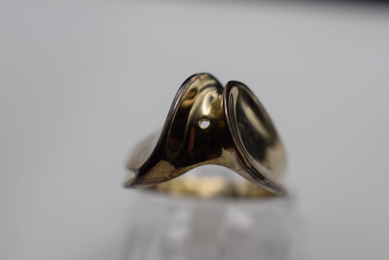 Ring Vintage Sterling Lot HK 830: Ring Vintage Sterling missing stone signed STG