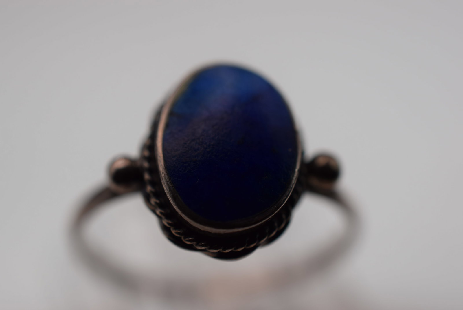 Lapis Sterling Silver 925 Vintage Ring Size 8 Lot EH 972 (1 of 2)