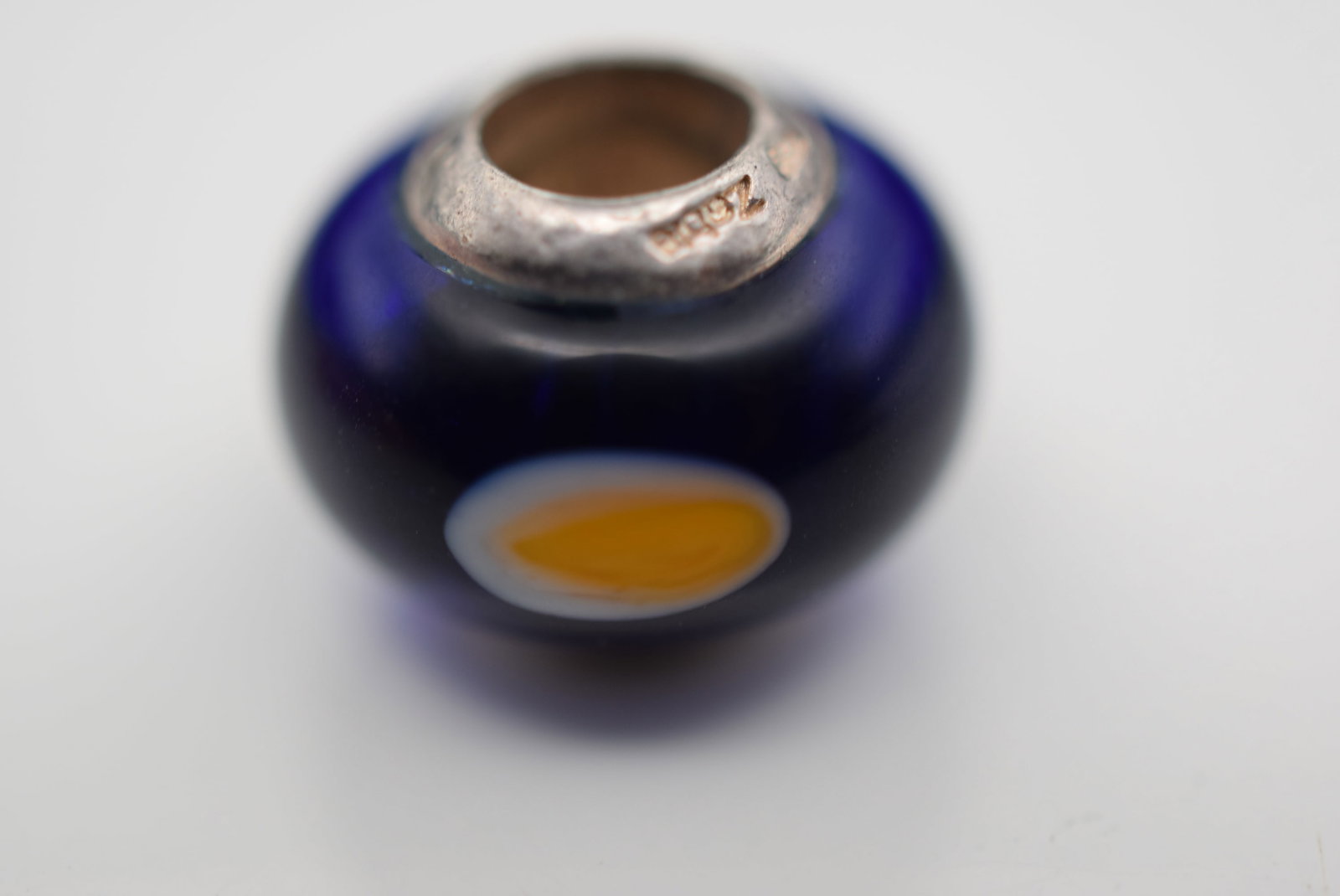 Blown Glass Sterling Charm for Chamilia Pandora Kranz Story Lot HK 1043: Blown Glass Sterling Charm for Chamilia Pandora Kranz Story