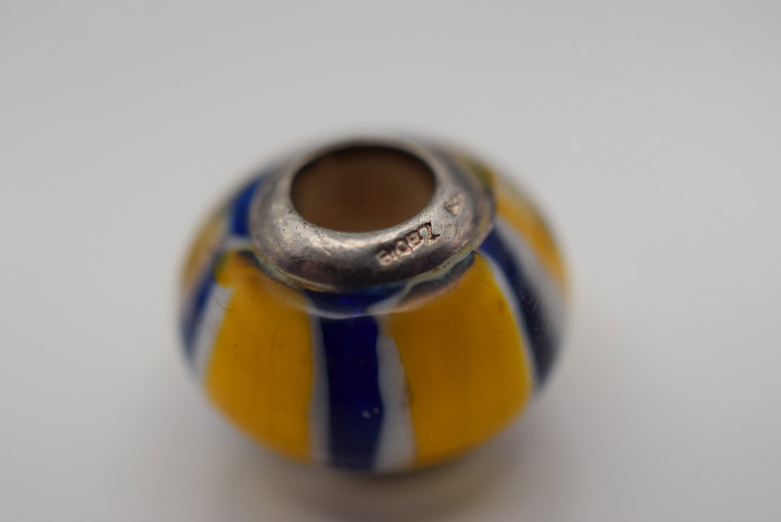 Blown Glass Sterling Charm for Chamilia Pandora Kranz Story Lot HK 1044: Blown Glass Sterling Charm for Chamilia Pandora Kranz Story