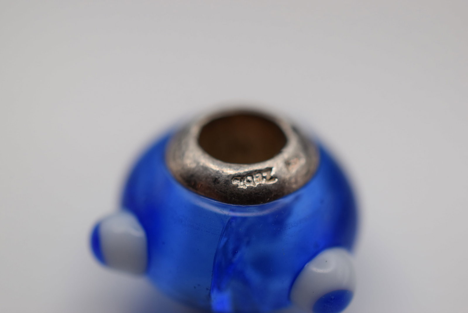 Blown Glass Sterling Charm for Chamilia Pandora Kranz Story Lot HK 1092: Blown Glass Sterling Charm for Chamilia Pandora Kranz Story