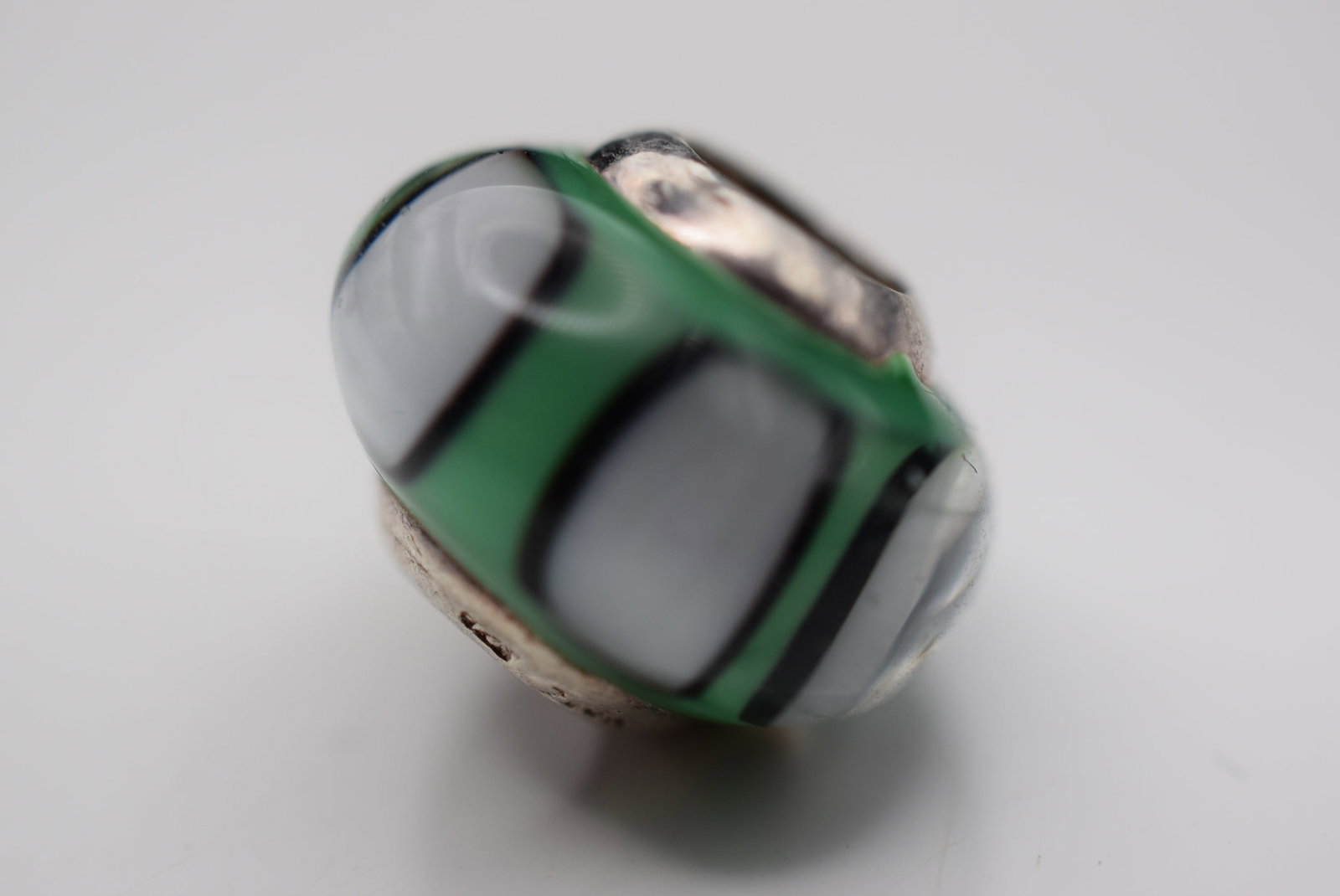 Blown Glass Sterling Charm for Chamilia Pandora Kranz Story Lot HK 1107: Blown Glass Sterling Charm for Chamilia Pandora Kranz Story