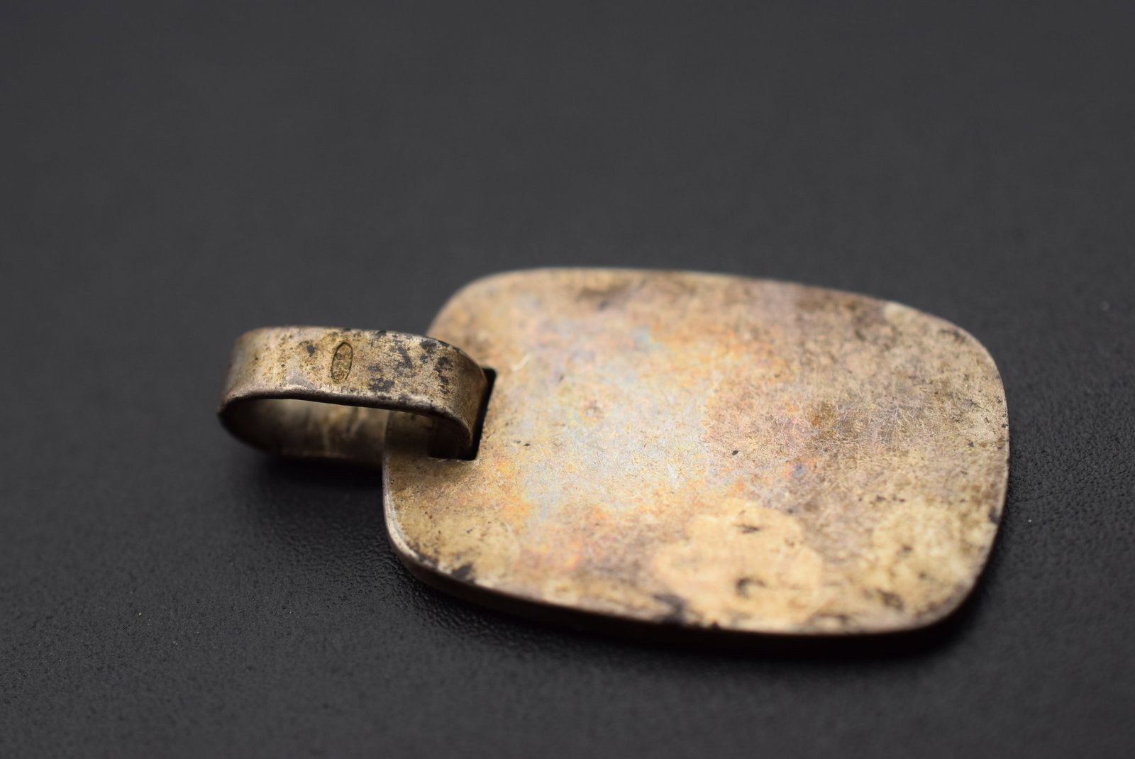 Dog Tag Hyrogliphics Markings Sterling Silver 925 Pendant Vintage Lot EH 1114 (1 of 3)