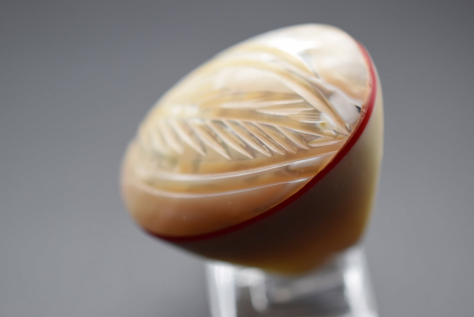 Mother of Pearl Carved Beauty Massive Size Vintage Ring Size 7 Lot EH 1160 (1 of 3)