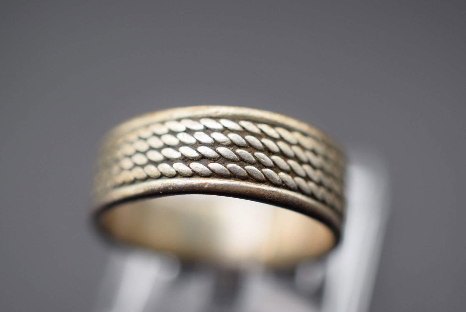 Old Old Nice Braided Dots Sterling Silver 925 Vintage Ring Size 7 Lot EH 1205 (1 of 2)