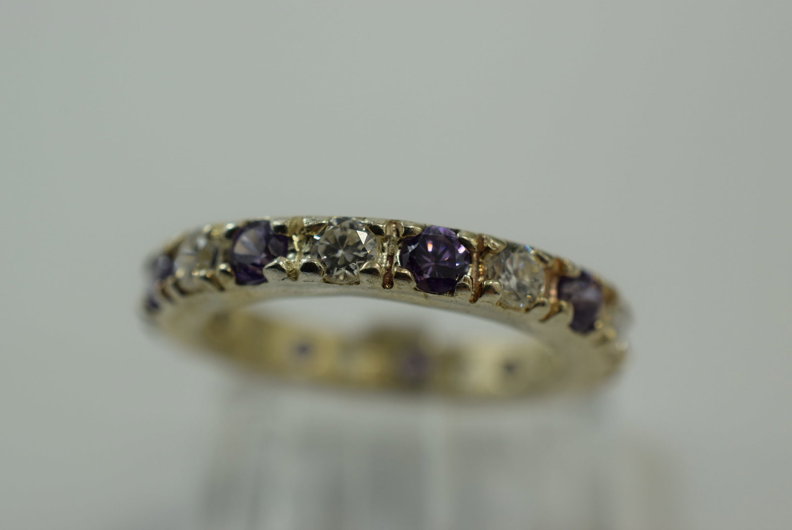 Eternity Sterling Silver 925 Ring Size 5.5 Lot IL 83: Eternity Sterling Silver 925 Ring Size 5.5