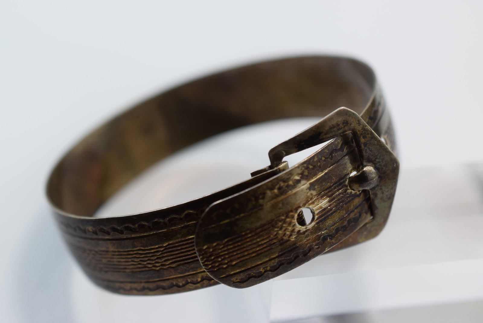 Edwardian Bracelet Sterling Belt signed Sterling Lot IL 268 (1 of 6)