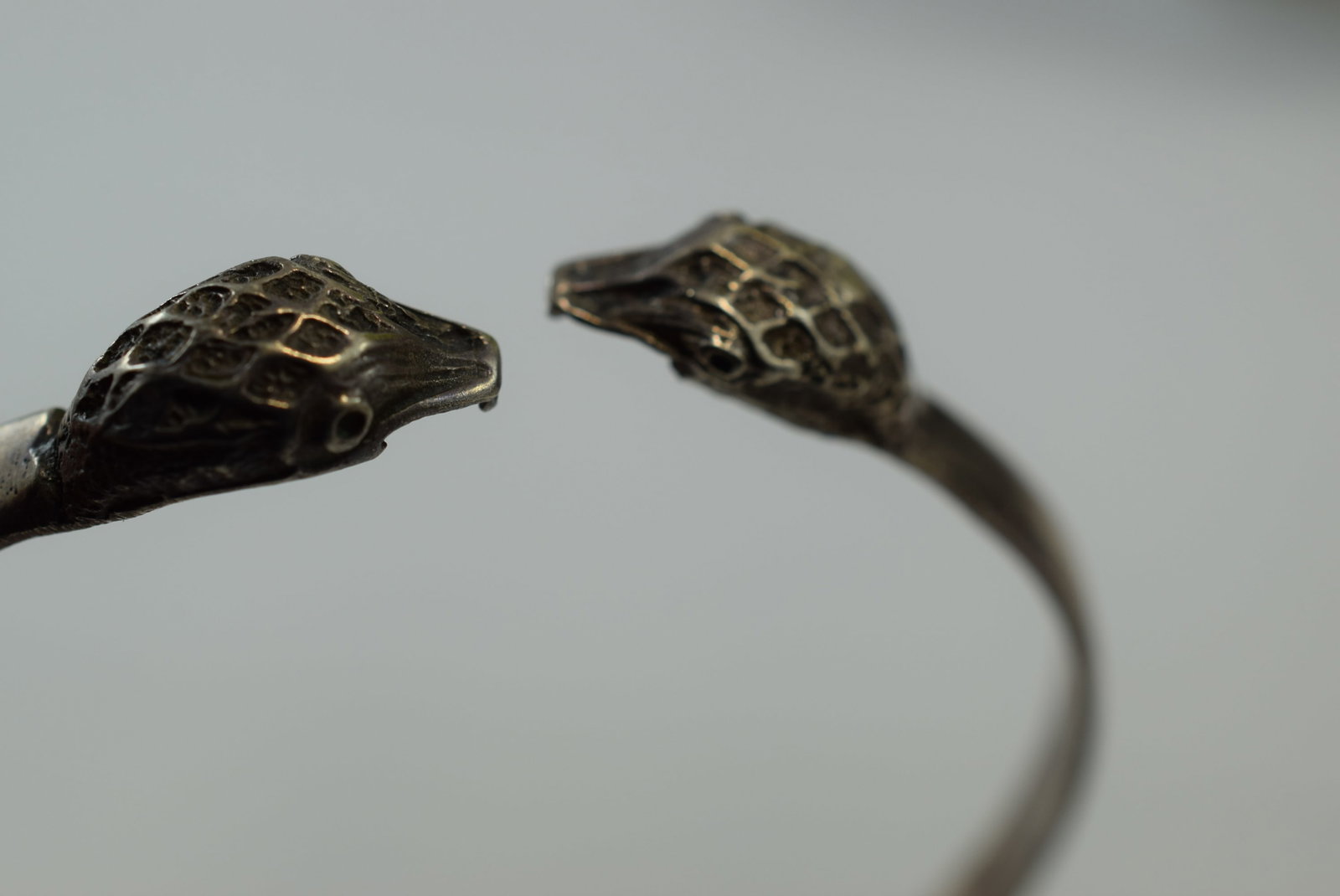 14 Gram Sterling Snake Head Bracelet Nice ! Lot IL 284 (1 of 6)