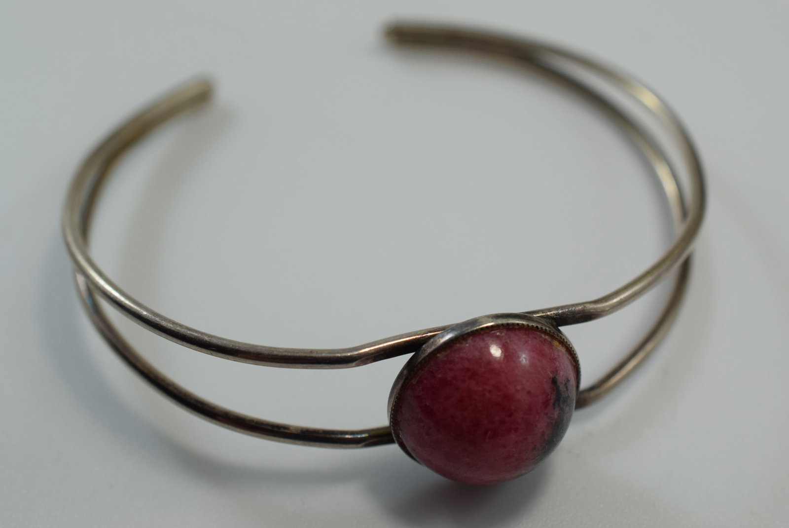 Stone Sterling Bracelet 9 Gram Lot IL 287: Stone Sterling Bracelet 9 Gram Signed Sterling
