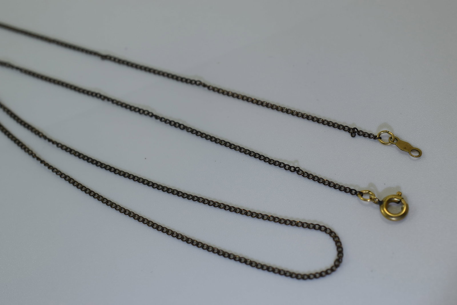 12K Gold Filled Clasp on Vintage Chain 1940's Vintage 18" Lot IL 407 (1 of 2)