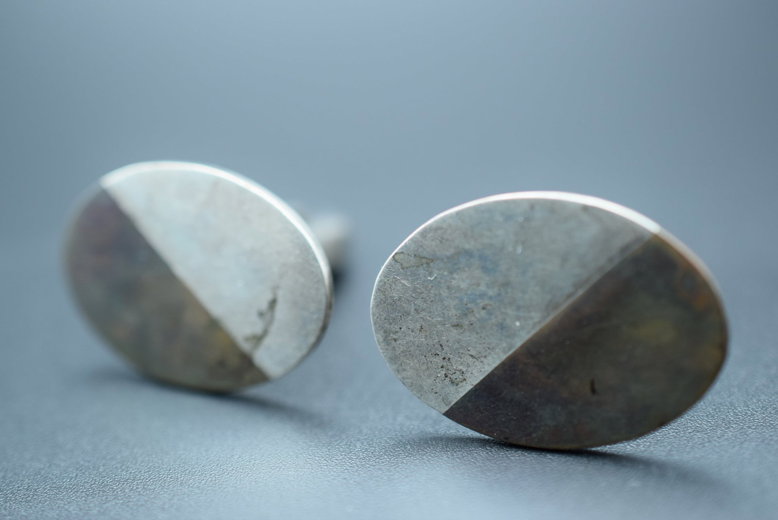 D.F. Sterling Huge Cufflinks Lot#CF 437: D.F. Sterling Huge Cufflinks Vintage measures 1 1/8" x 7/8" signed Hecho En D.F. 925