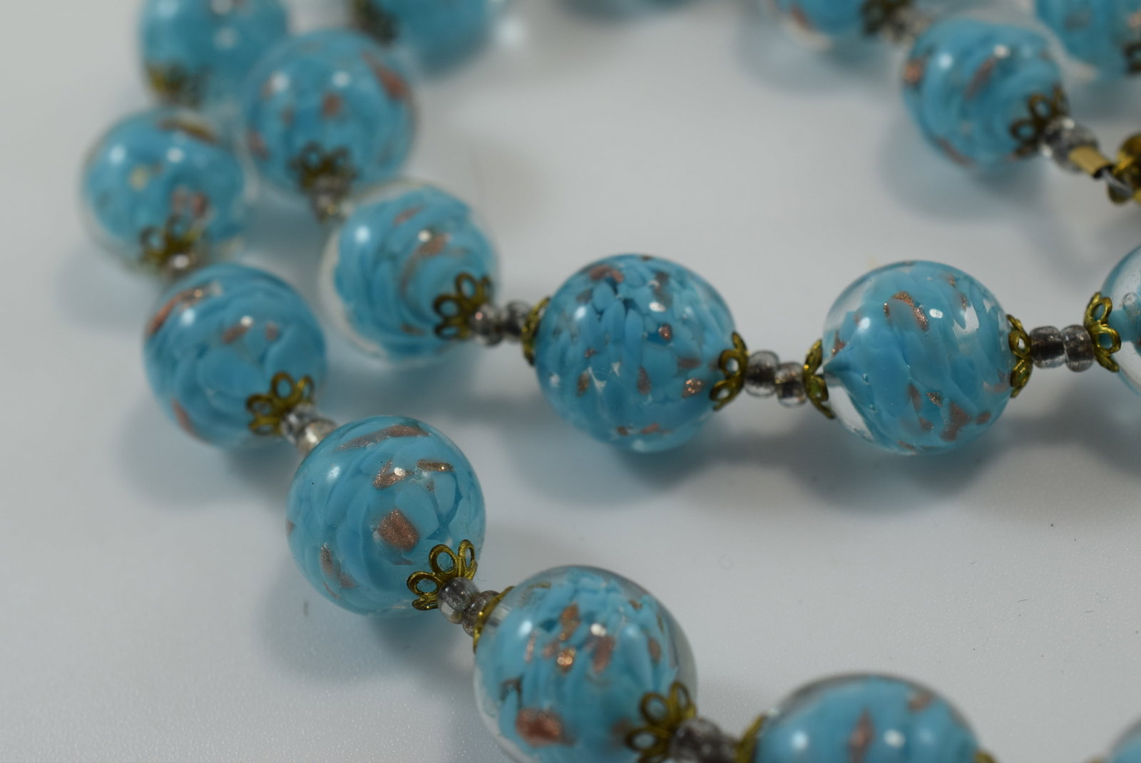 Murano Glass Necklace Vintage 18" Lot IL 439 (1 of 2)