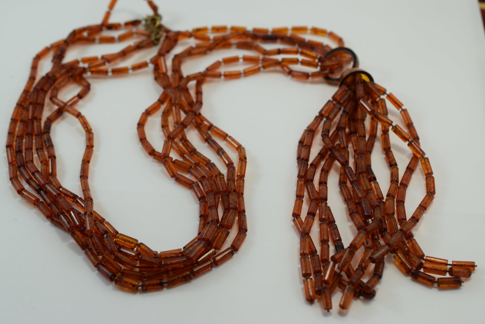 Celluloid 1930's Vintage Necklace Sautoir 37" Lot IL 467 (1 of 6)