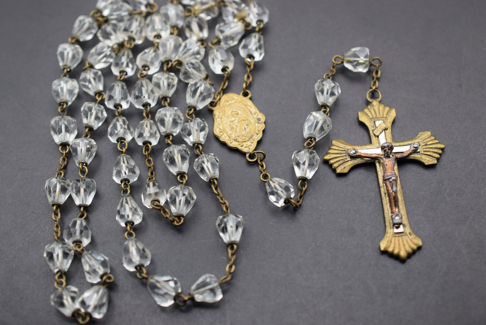 Crystal Rosary Vintage hanging 22.5" bell shaped Lot 503 (1 of 5)