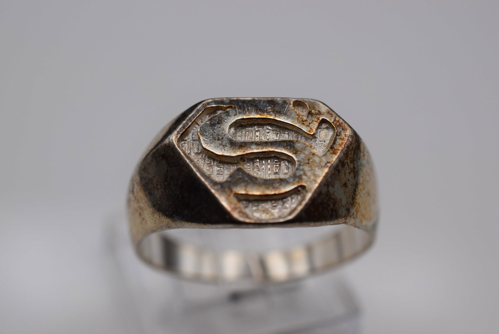 Superman Sterling Silver 925 Ring Size 11.25 Lot Fi 531: Superman Sterling Silver 925 Ring Size 11.25