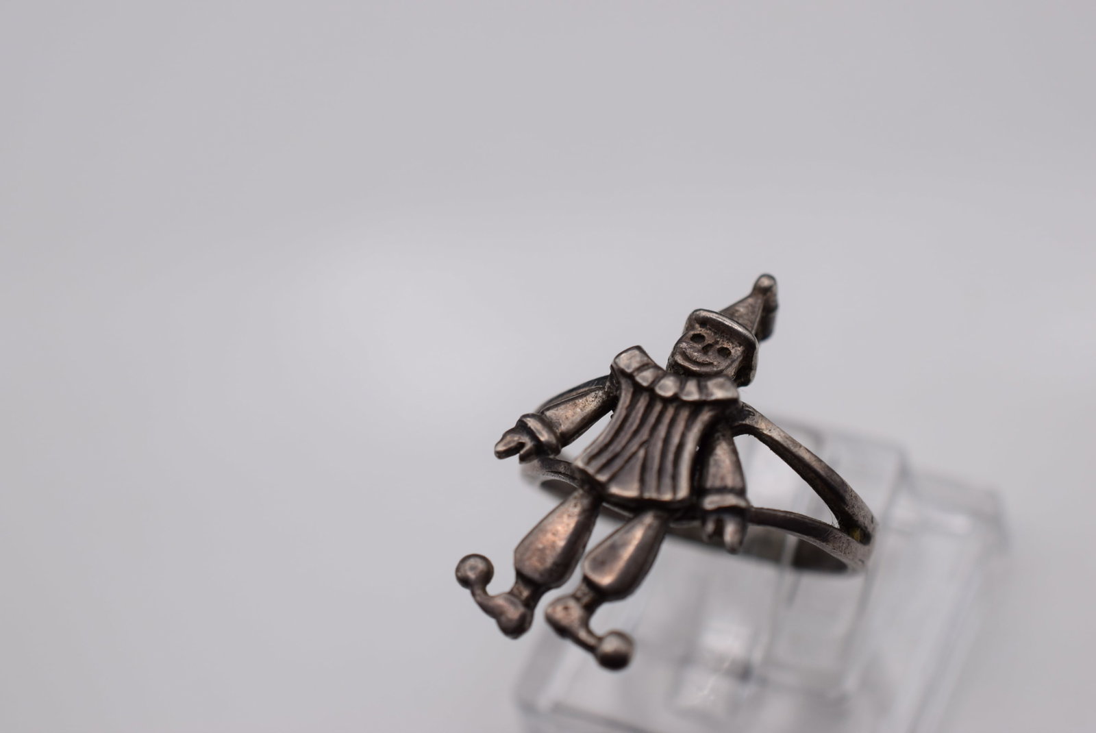 Movable Sterling Silver Clown Ring Sterling Silver 925 Size 4.75 Lot Fi 573 (1 of 2)