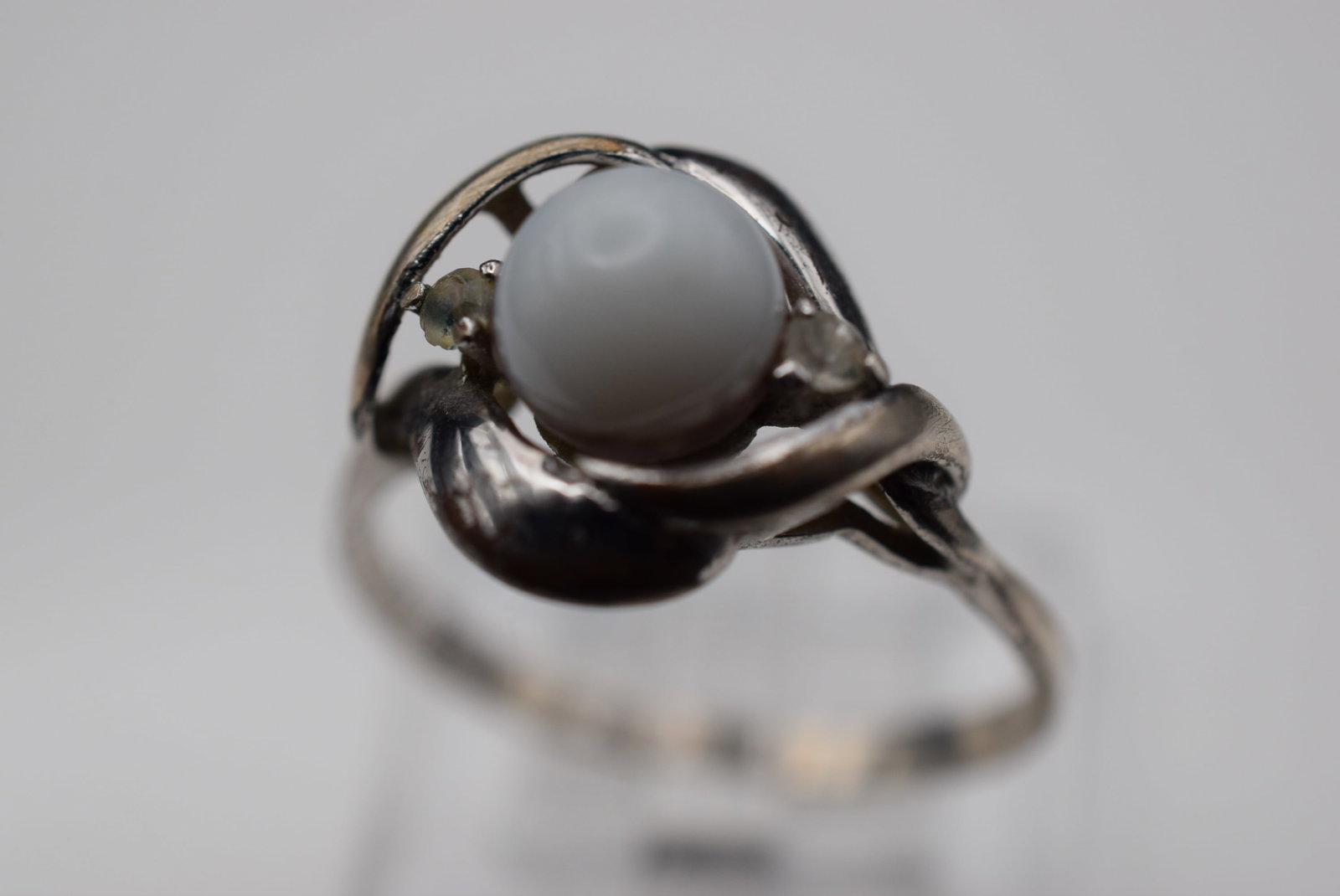 Sterling Silver 925 Ring Quartz Size 8 Lot Fi 621: Sterling Silver 925 Ring Quartz Size 8