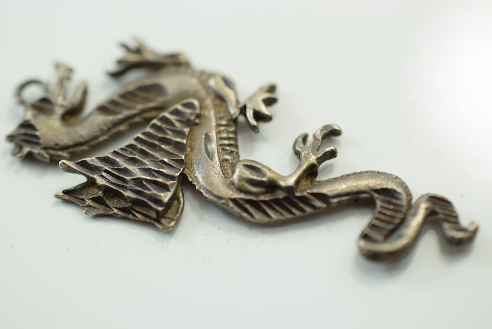 Dragon Pendant Sterling Vintage 2" Lot IL 660 (1 of 4)