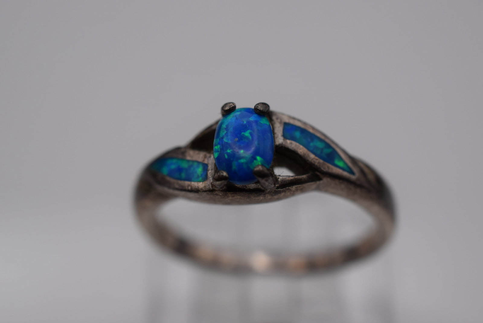 Faux Opal Sterling Silver 925 Ring Size 7.75 Lot Fi 699 (1 of 2)