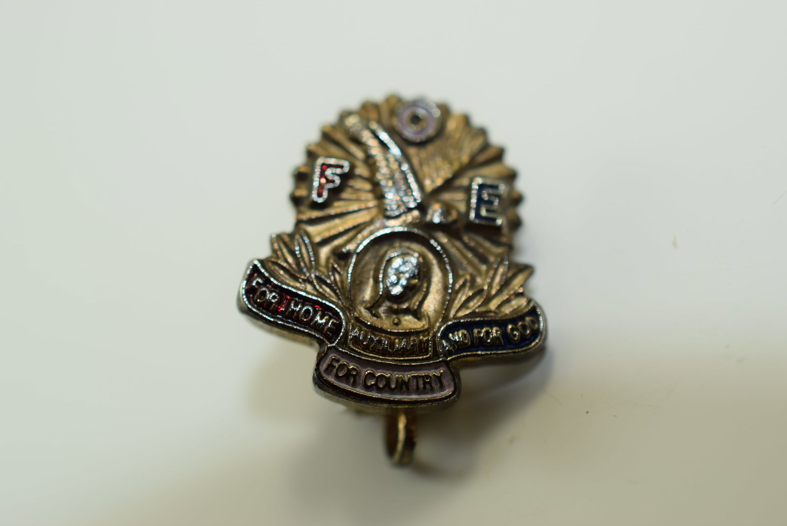 Fraternal Order of Eagles F O E Brooch Pin Vintage 5/8" Lot IL 716 (1 of 2)