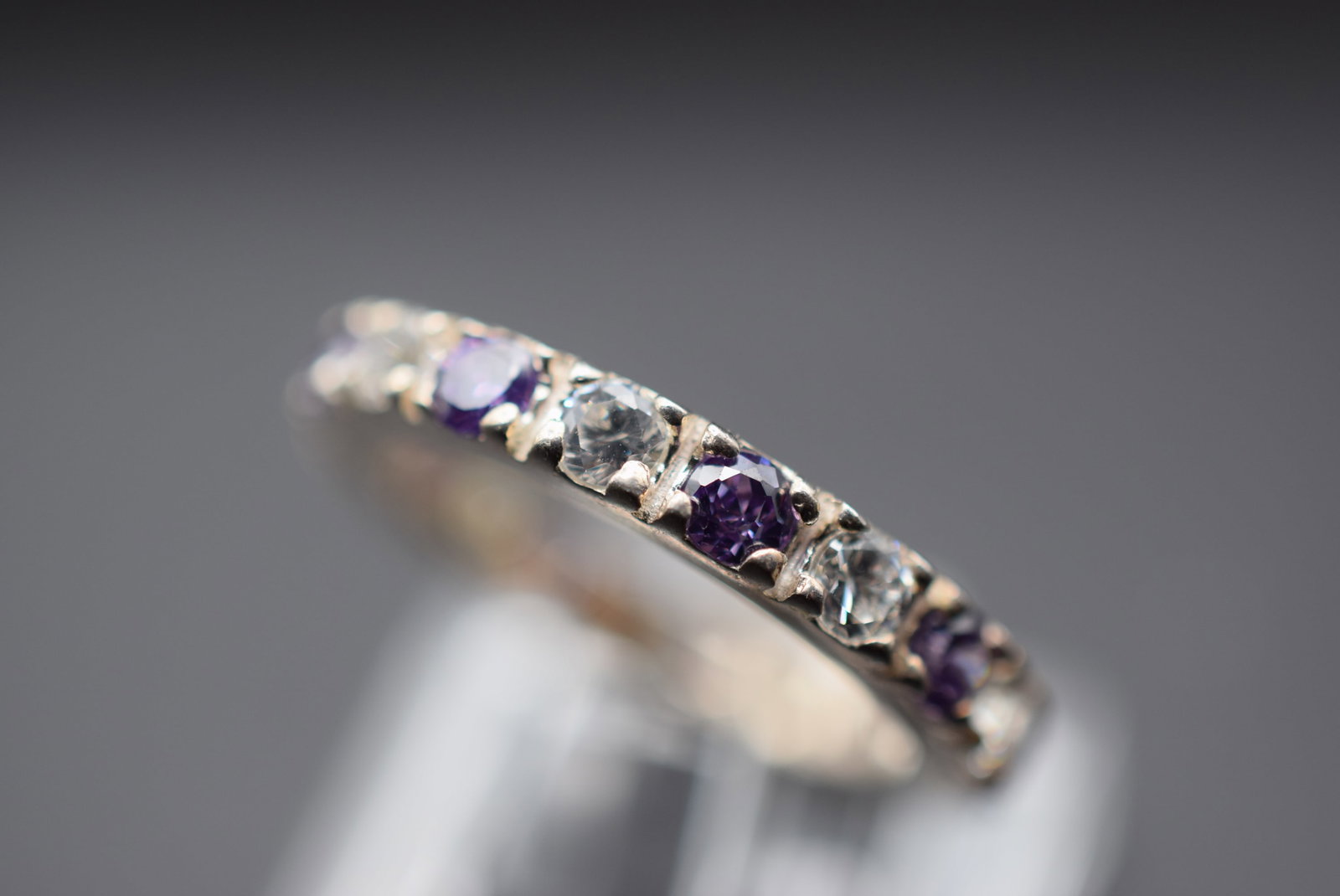 Stunner Sparkler Eternity Ring Sterling Silver 925 Ring Size 5.5 Lot Fi 719: Stunner Sparkler Eternity Ring Sterling Silver 925 Ring Size 5.5