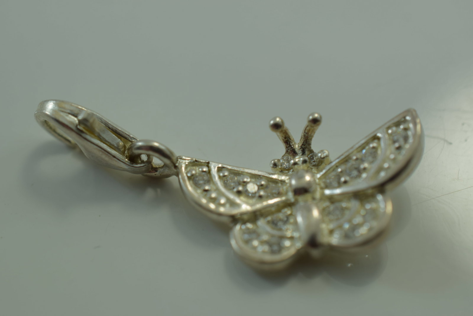 Thomas Sabo Butterfly Charm Pendant Sterling Silver 925 Signed 3/4" Lot IL 753: Thomas Sabo Butterfly Charm Pendant Sterling Silver 925 Signed 3/4" without the bale signed 925 on butterfly and on bale and signed Sabo on butterfly TS