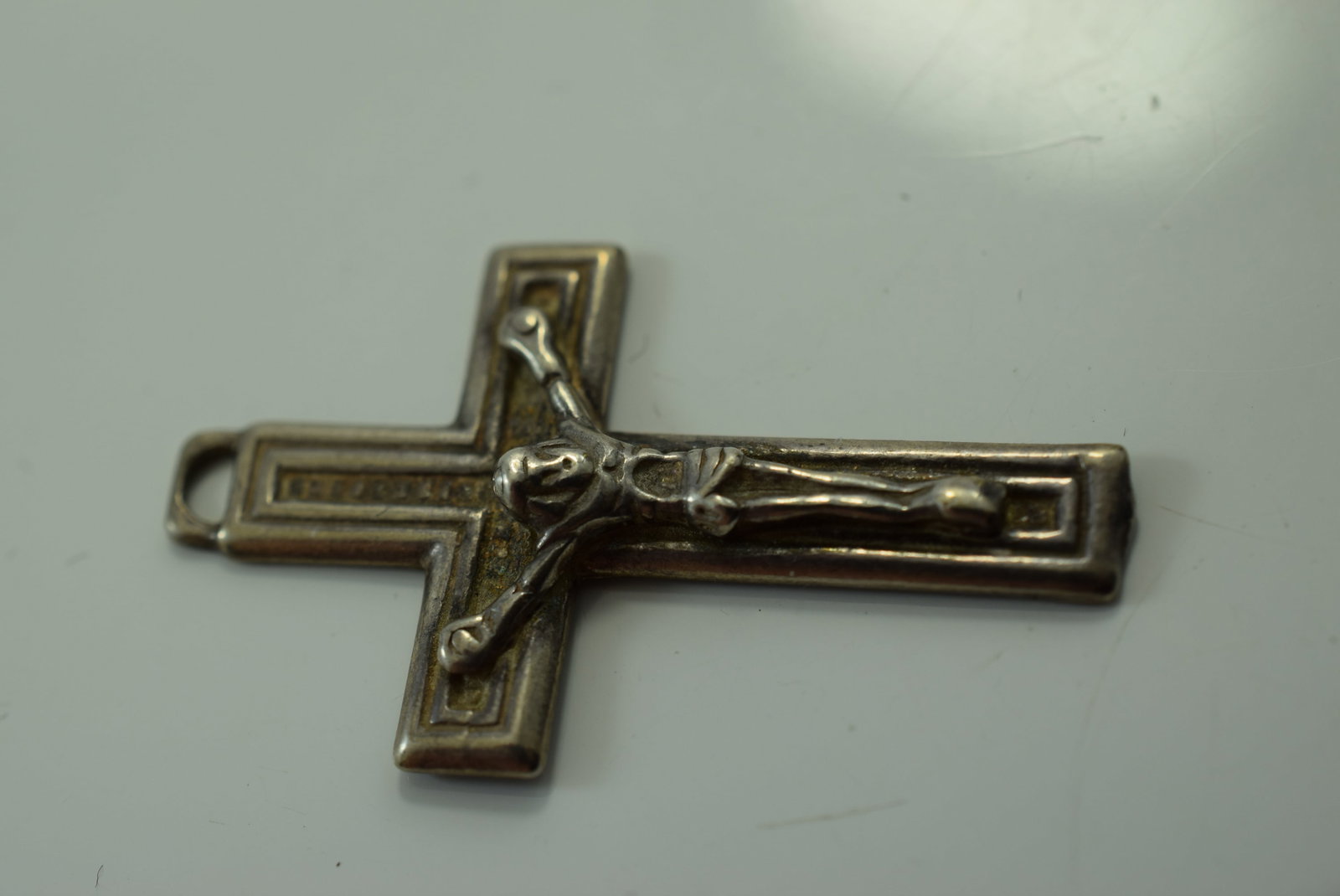 1930's Vintage Ucler Sterling 925 Crucifix Cross Pendant Vintage 1 3/8" Lot IL 757: 1930's Vintage Ucler Sterling 925 Crucifix Cross Pendant Vintage 1 3/8"