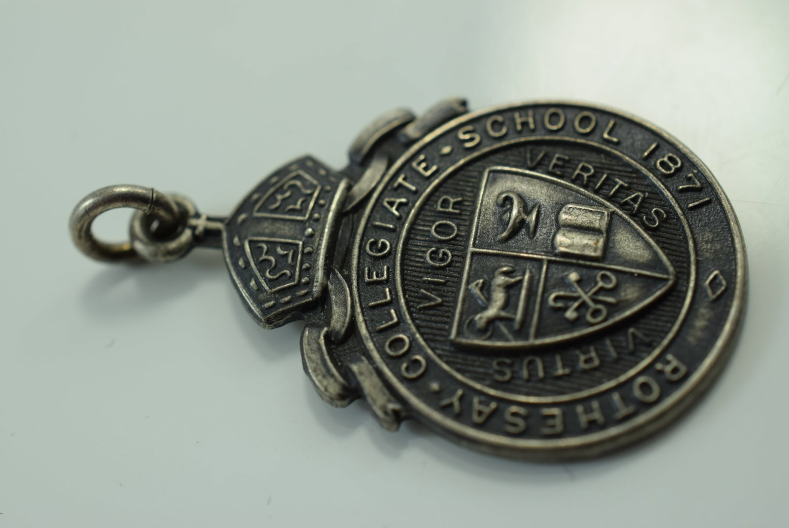 1871 Birks Rothesay School Sterling Pendant 1 1/8" Lot IL 791 (1 of 2)