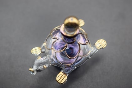 Turtle Blown Glass Perfume Bottle Lot 814 (1 of 5)
