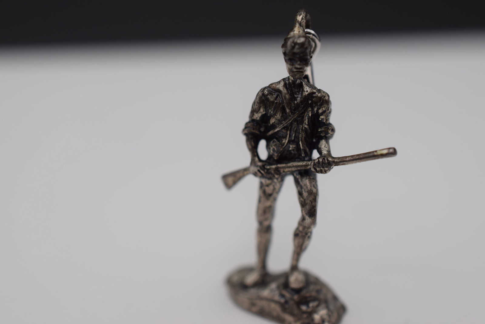 Hunter Soldier With Gun Charm Sterling Silver 925 Lot Fi 828: Hunter Soldier With Gun Charm Sterling Silver 925 signed Sterl on the bottom and the spring hook not original is signed 1/20th 12K Gold Filled