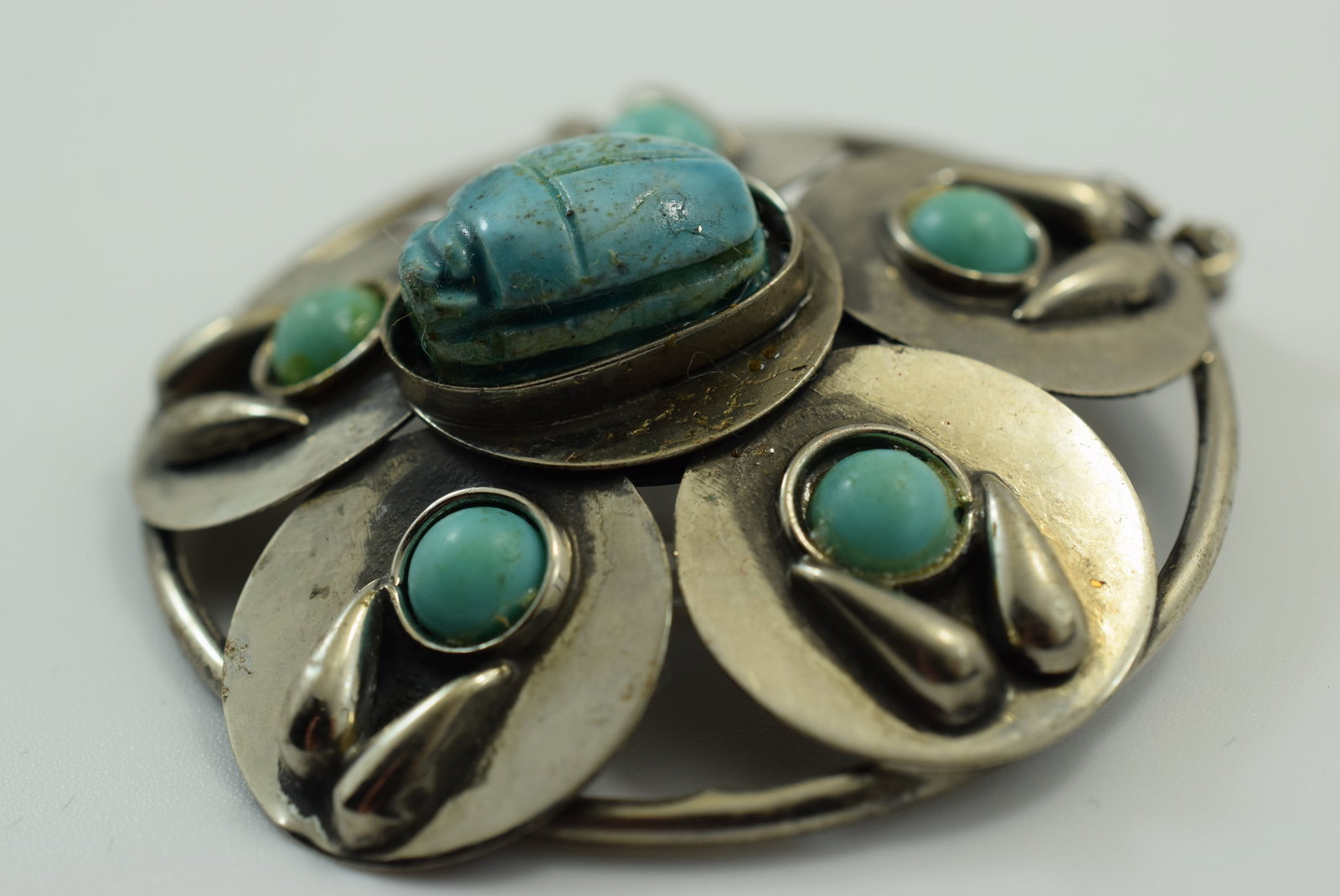 Scarab Vintage Pendant 2 1/8" plus bale Lot IL 841 (1 of 3)