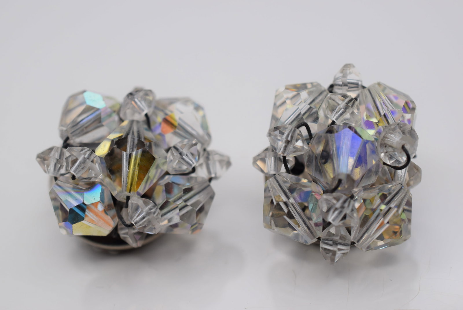 Crystal Clip Vintage Earrings 1940's Lot Fi 941 (1 of 2)