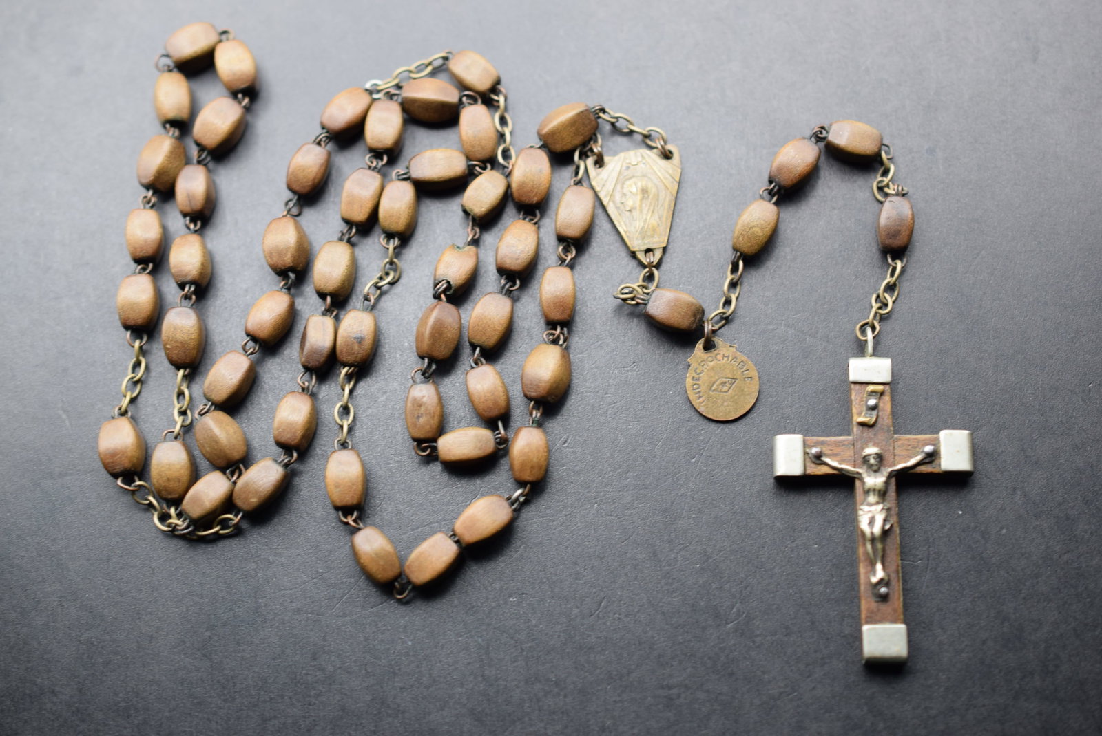 Wood Vintage Rosary as is missing 5 beads Lot 999 (1 of 6)