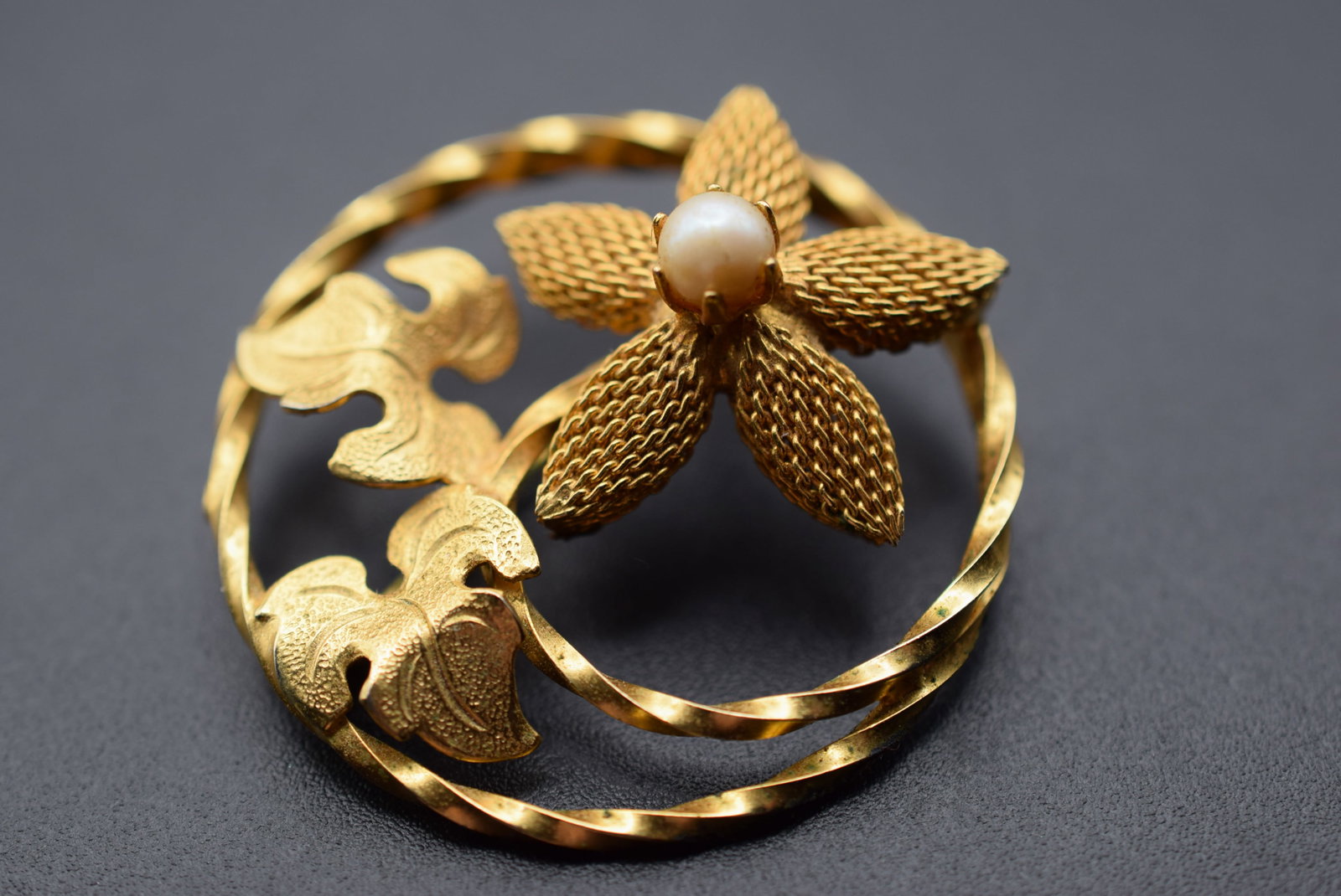 Flower Brooch Pin Vintage 1950's Lot Fi 1034 (1 of 2)