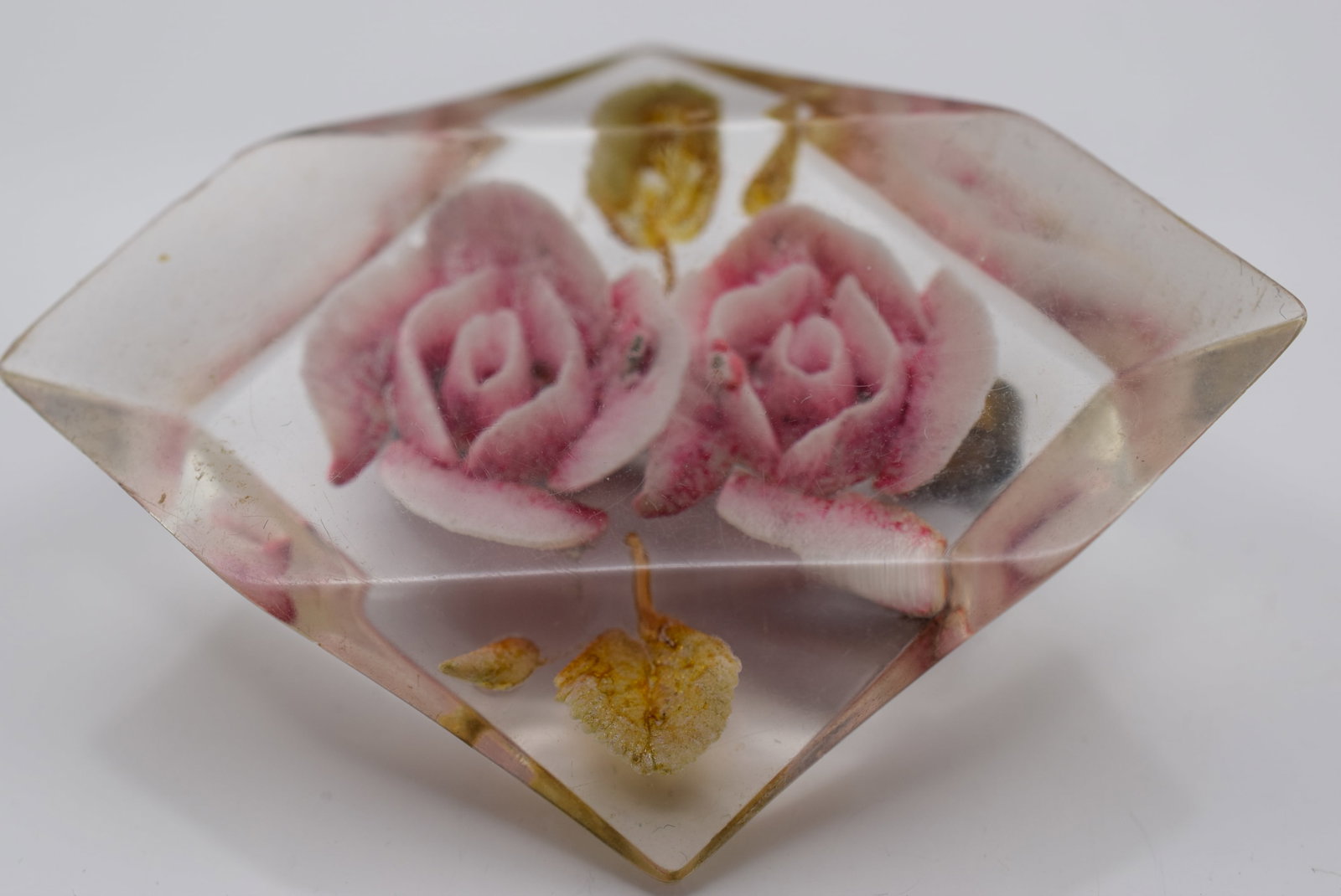 Vintage Brooch Pink Roses 1950's Vintage Lot Fi 1104 (1 of 2)