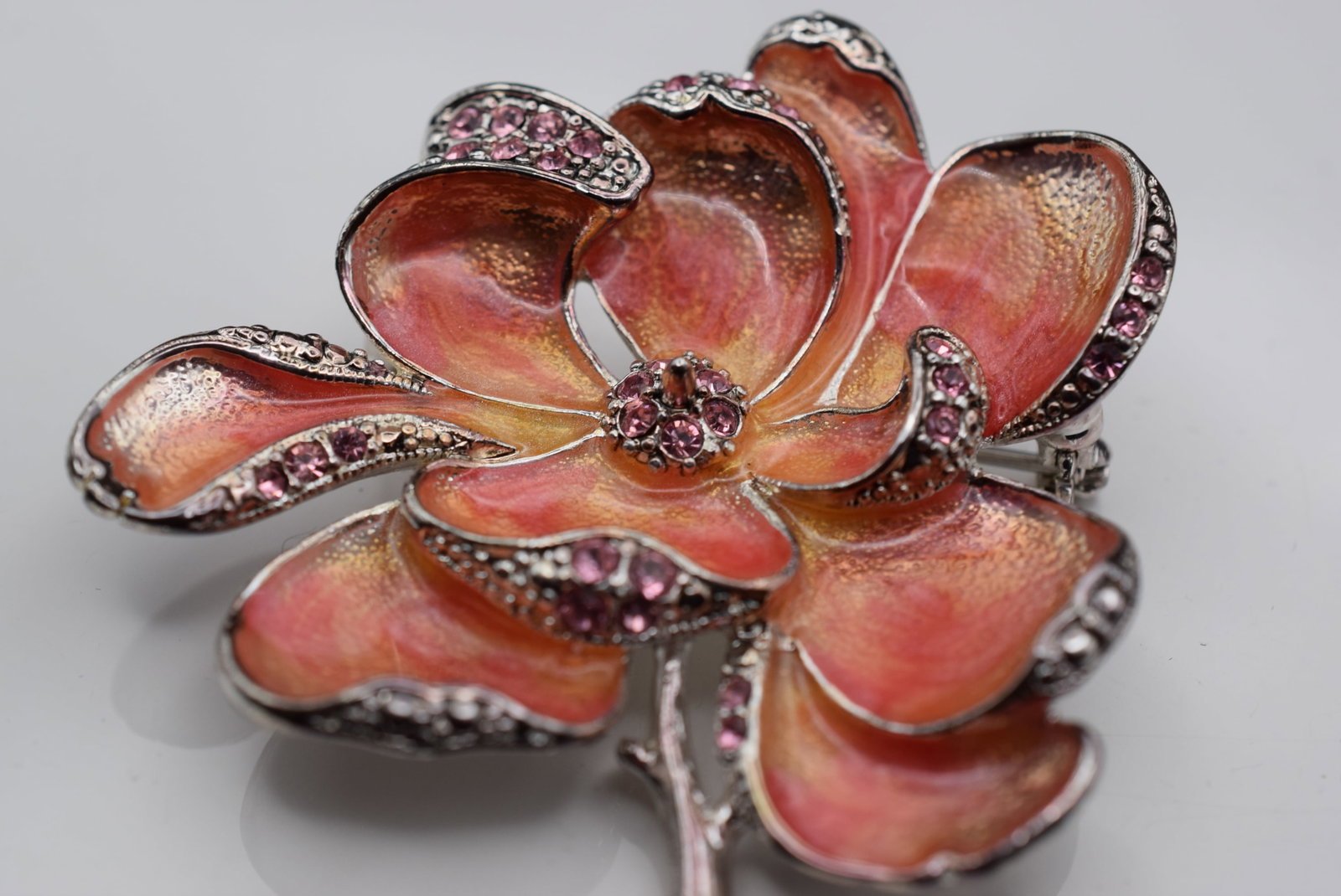 Monet Enamel Huge Brooch Pin 2 1/4" Lot Fi 1172 (1 of 3)