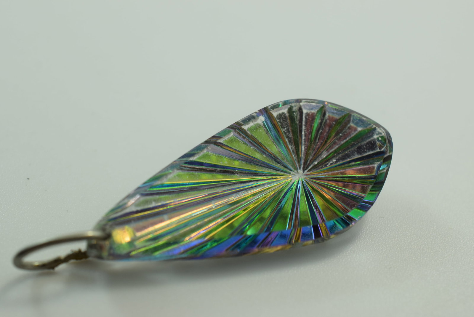 Huge Crystal Pendant Volcano 2" Vintage Lot # JM 70: Huge Crystal Pendant Volcano 2" Vintage