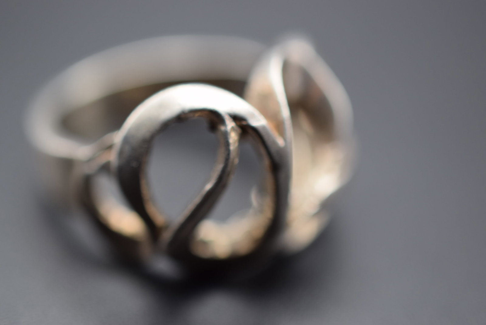 Sterling Silver Modernist Ring 925 size 6 Lot 133: Sterling Silver Modernist Ring 925 size 6 weighs 5.78 grams top measures 5/8" wide Signed inside Sterling