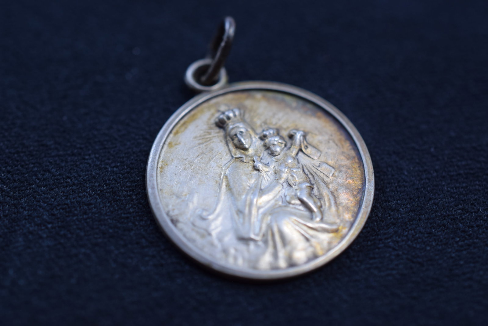 G'd Protect You 1930's Religious Medal Old Vintage Lot # JM 221 (1 of 2)