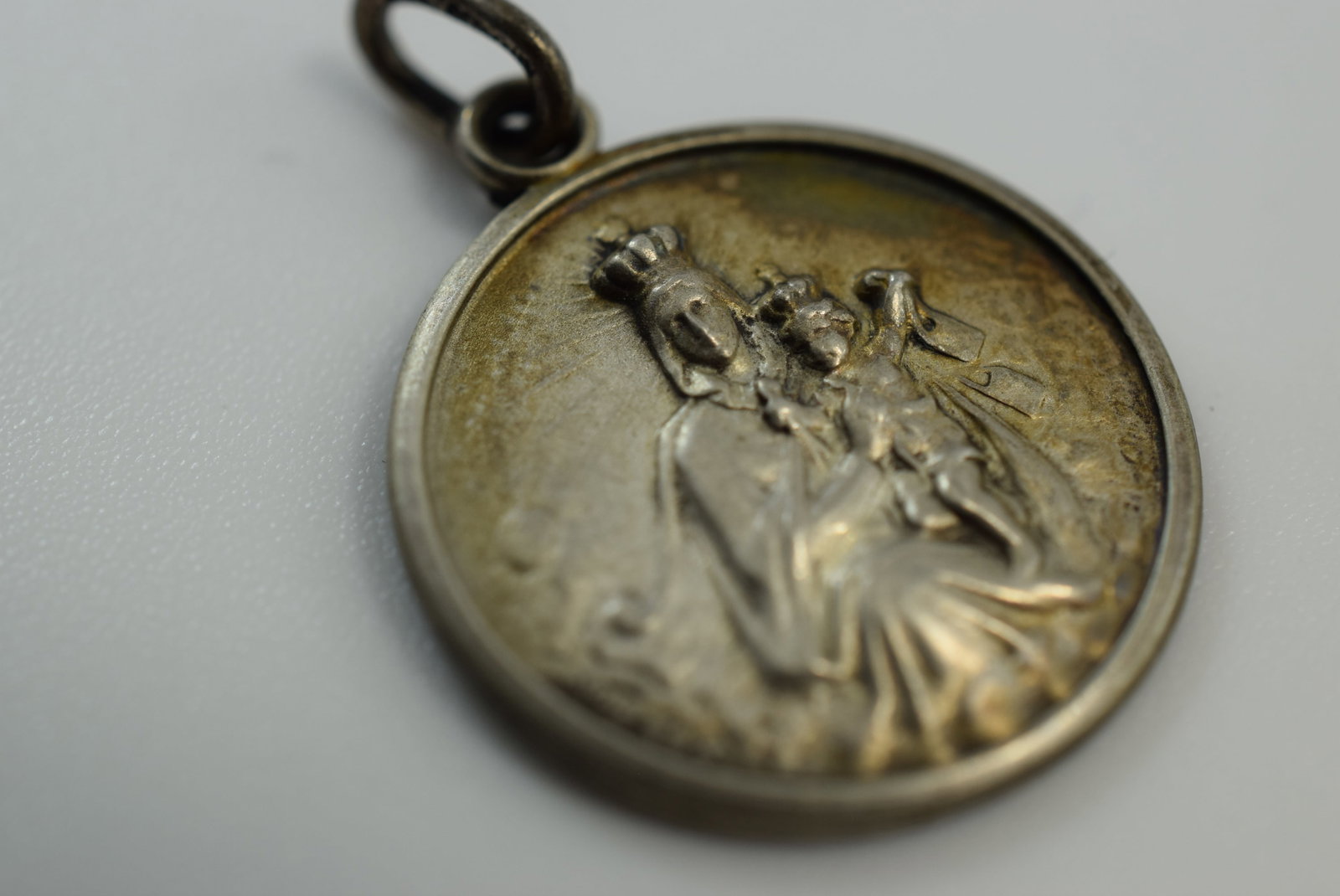 G'd Protect You 1930's Religious Medal Old Vintage Lot # JM 243 (1 of 2)