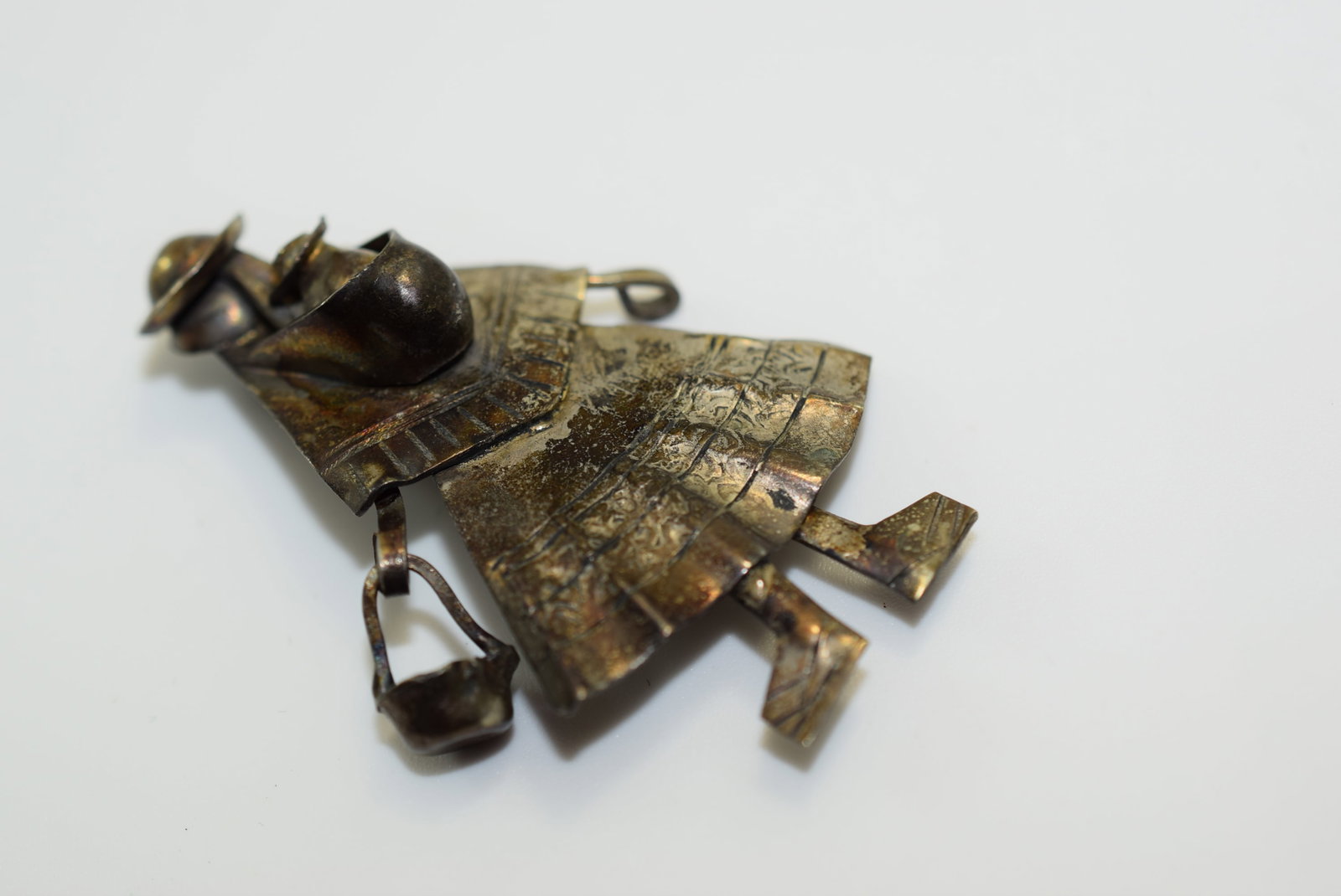Lady Figural Brooch Pin 1940's Vintage Lot # JM 272: Lady Figural Brooch Pin 1940's Vintage measures 2 1/4"