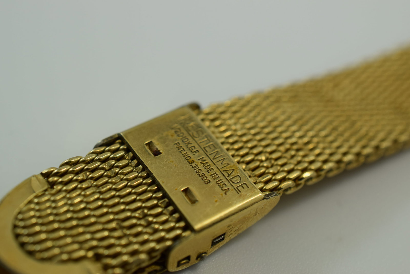 10K Gold Filled Kesten Made USA Watch Band Patented Vintage Lot # JM 309: 10K Gold Filled Kesten Made USA Watch Band Patented Vintage measures 6 3/4" x 3/4"