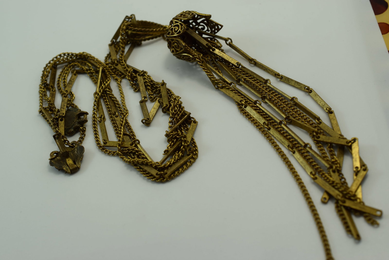 Triple Strand Old Eclectic Necklace Vintage Lot # JM 380 (1 of 2)