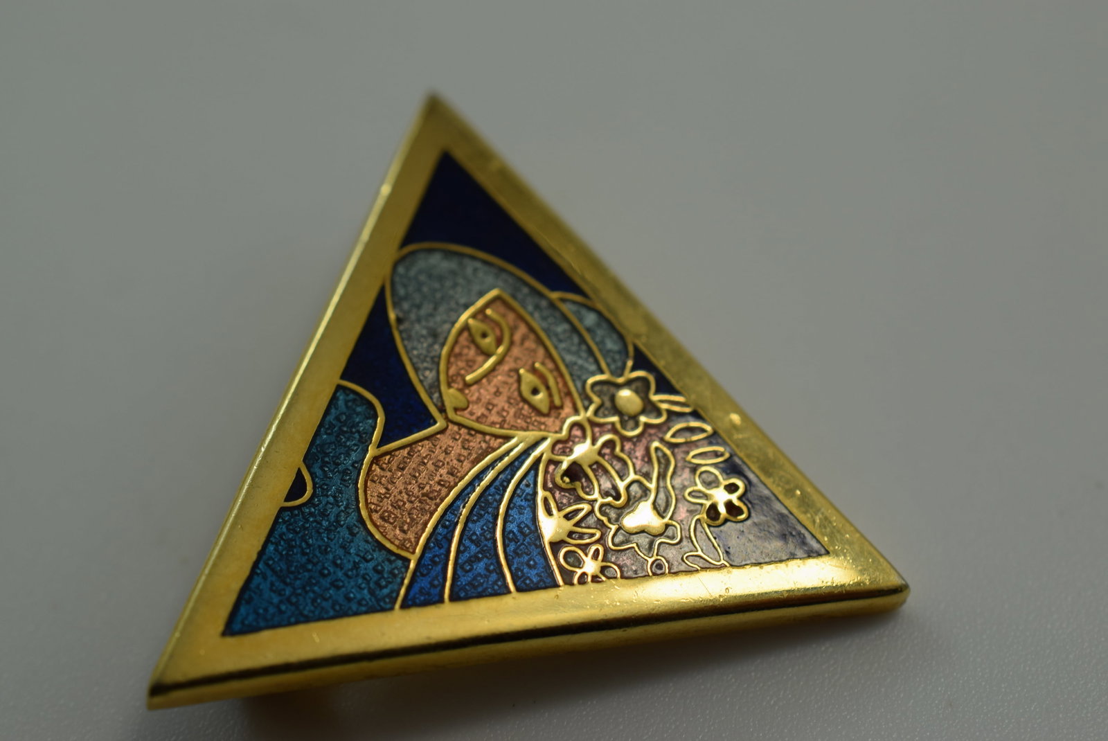 Modernist Enamel De Passille Sylvestre Brooch Pin Vintage Lot # JM 397 (1 of 2)