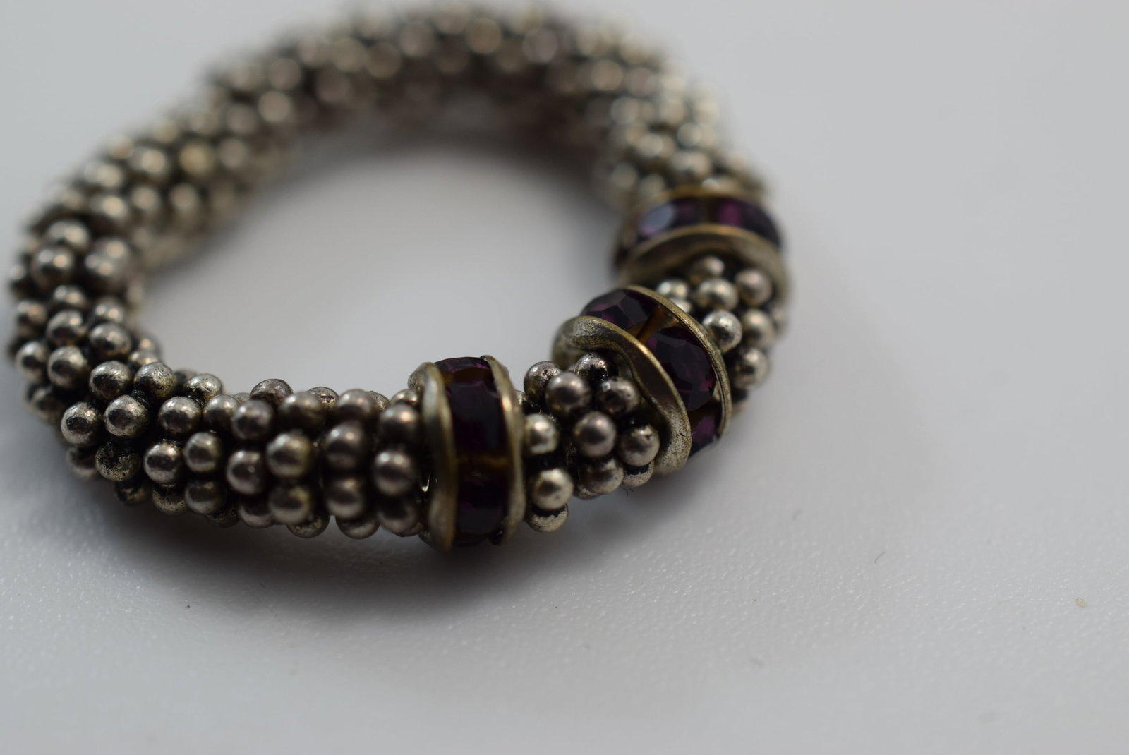 Stretch Fits All Ring Raised Dots Vintage Lot # JM 487 (1 of 2)