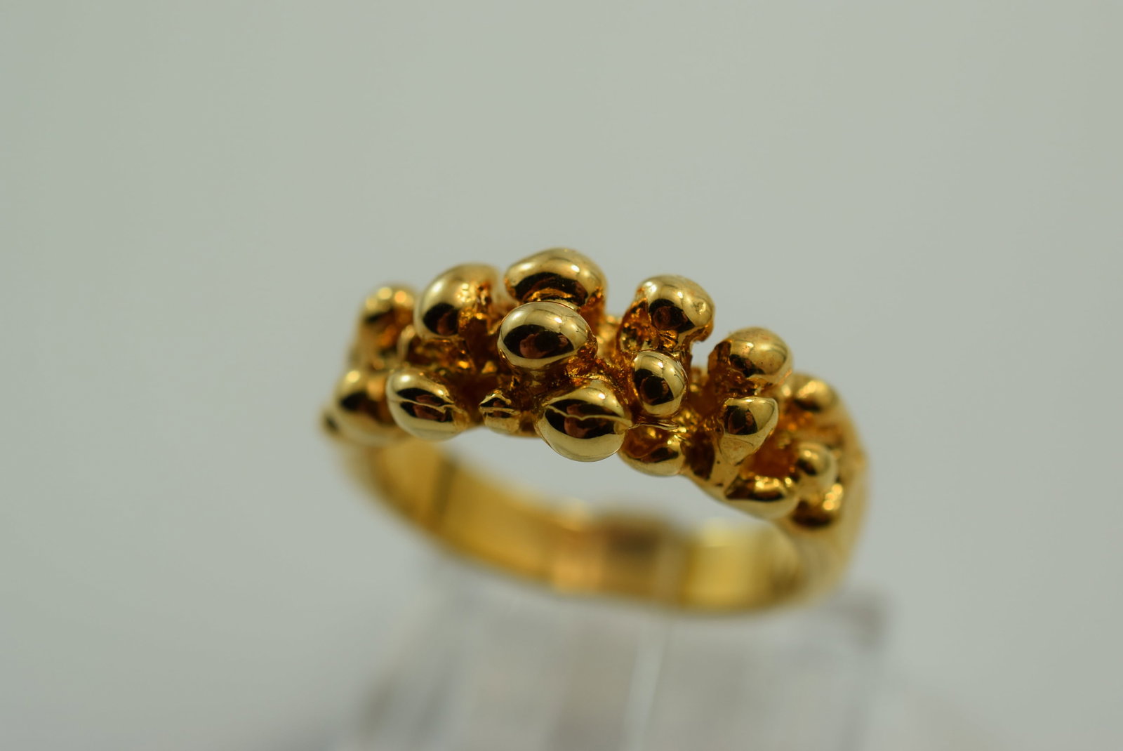 Modernist Bubble Ball Ring Size 6.25 Vintage Lot # JM 495: Modernist Bubble Ball Ring Size 6.25 Vintage