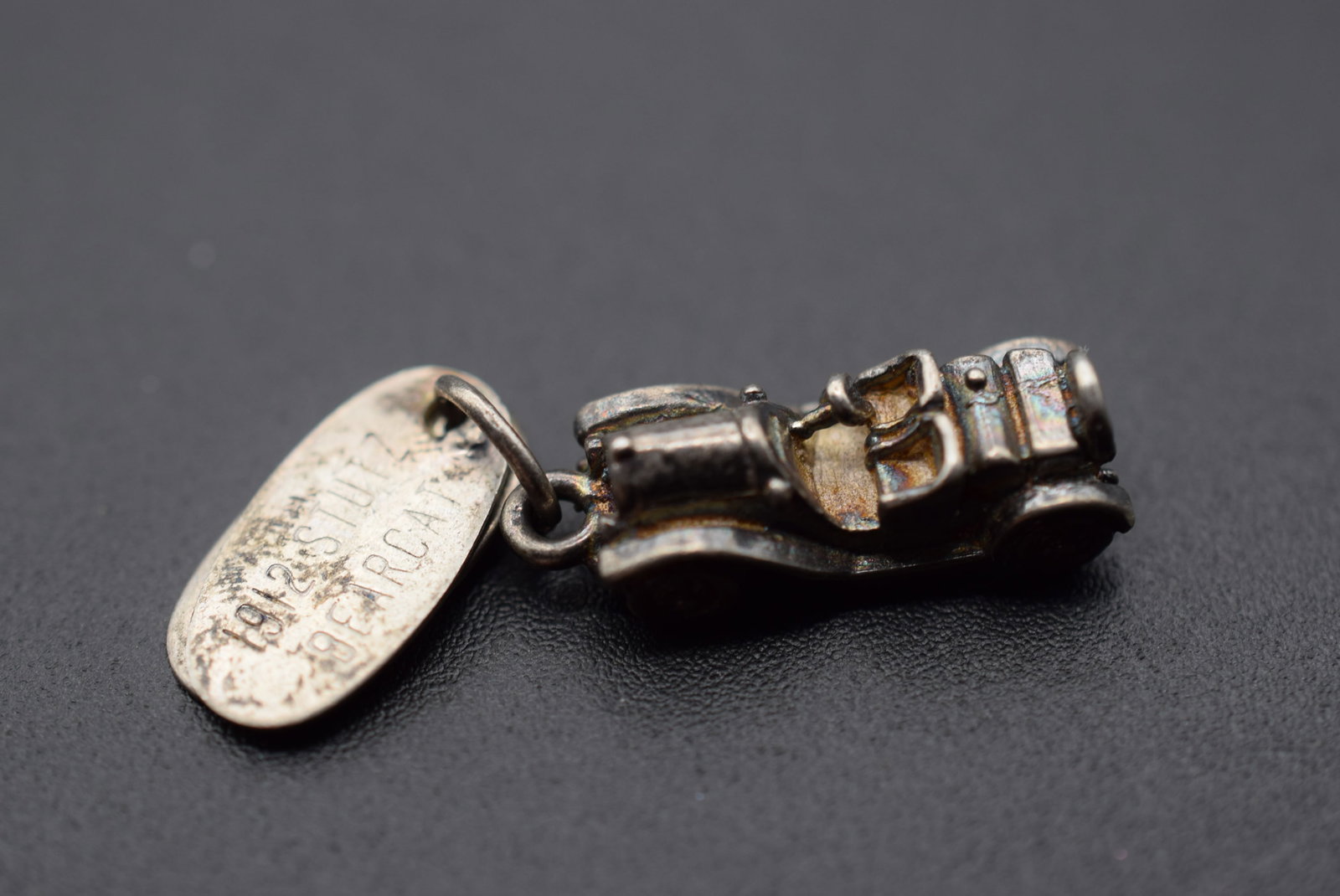 1912 Stutz Bearcat Car Charm Sterling Lot GJ 499: 1912 Stutz Bearcat Car Charm Sterling