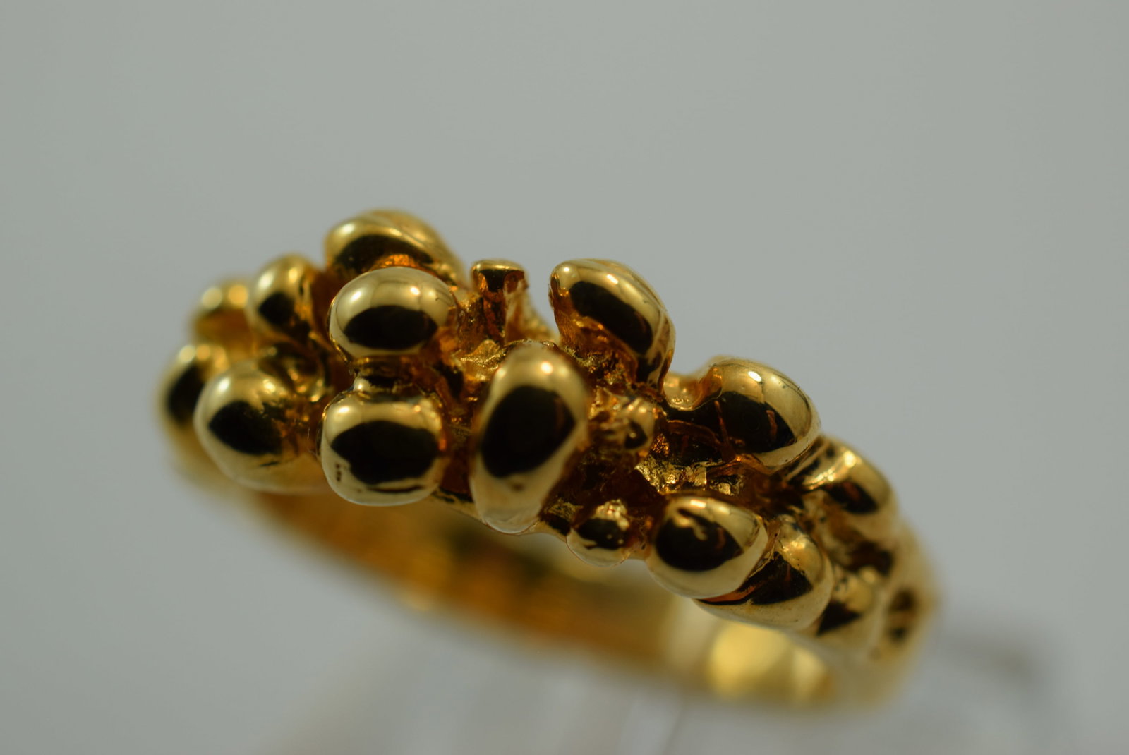 18KT Heavy Gold Plated Ring Size 6.25 Vintage Lot # JM 533: 18KT Heavy Gold Plated Ring Size 6.25 Vintage