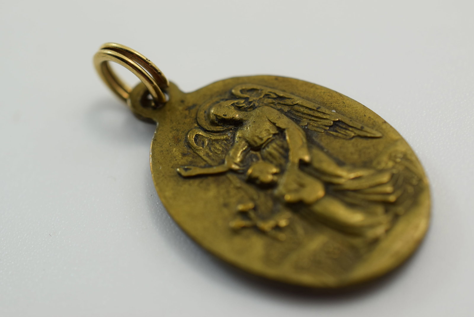 St.Raphael Religious Medal Old Vintage Lot # JM 537 (1 of 2)